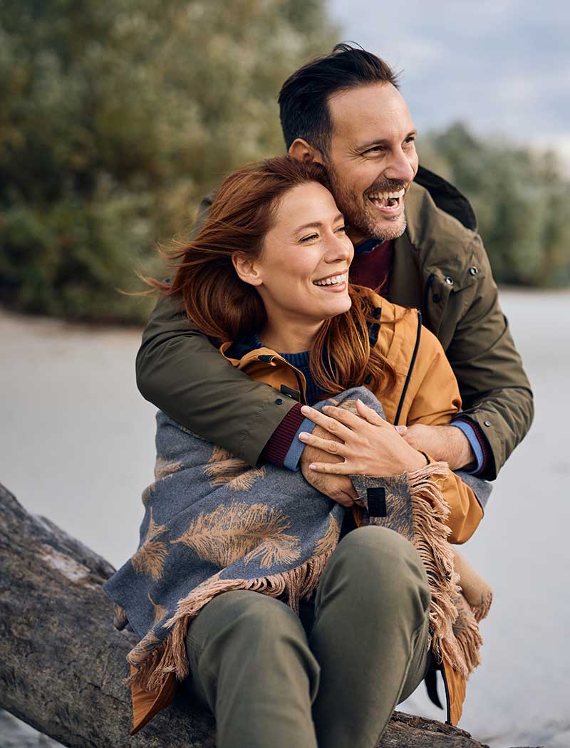 Woman enjoying an intimate moment with husband after hormone replacement therapy