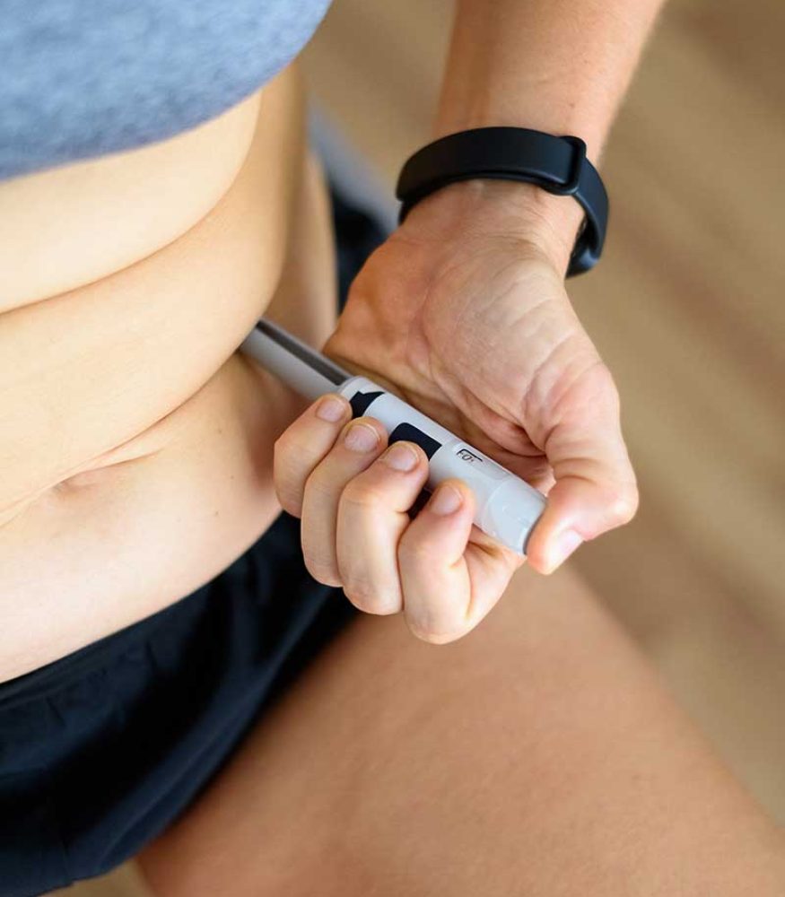 Stomach injecting semaglutide for medical weight loss treatment